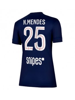 Billige Paris Saint-Germain Nuno Mendes #25 Hjemmedrakt Dame 2025-26 Kortermet